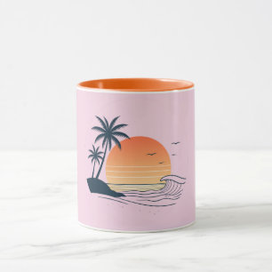 Caneca Flamingo Lua Criança Verão