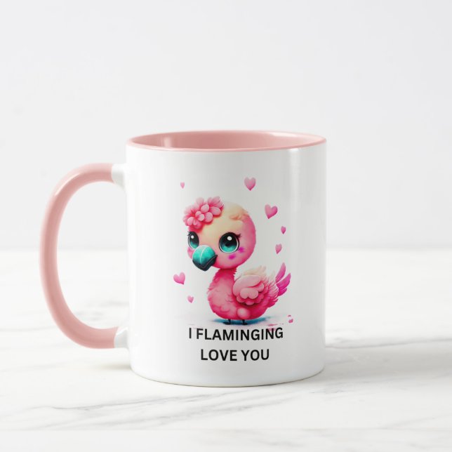 Caneca Flamingo Mug, presente para Flamingo Lover, (Esquerda)