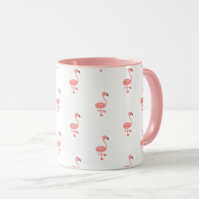 Caneca Flamingo Pattern (Frente Esquerda)