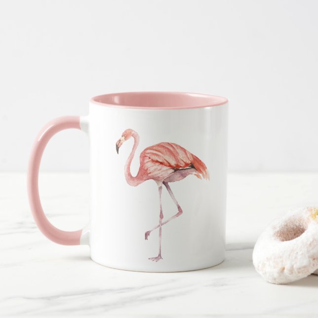 Caneca Flamingo Rosa (Com Donut)