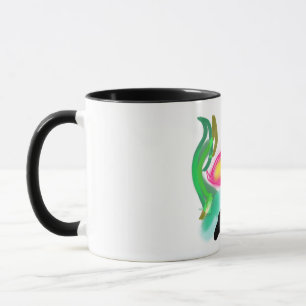 Caneca flamingo rosa chama de verão 