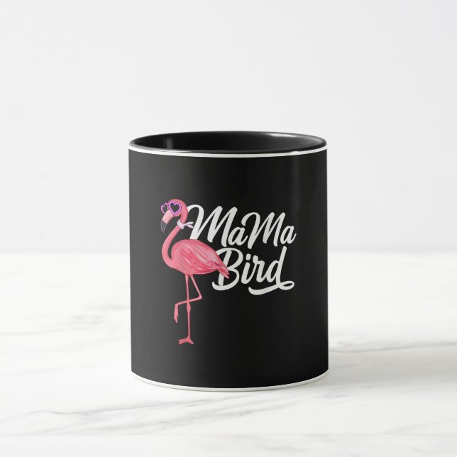 Caneca Flamingo Theme Birthday Gift - Mama Bird Flamingo (Centro)