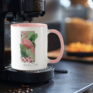 Caneca Flamingo Verde Rosa deixa Lilly