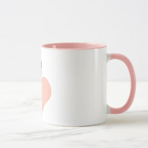 Caneca Flamingos cor-de-rosa, Ornamento do Círculo de Amo