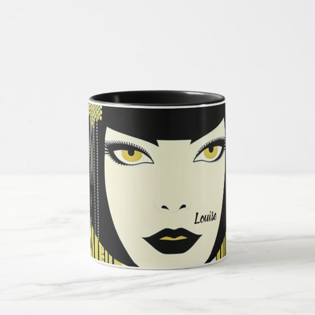 Caneca Flapper dos anos 20. Personalizado (Centro)