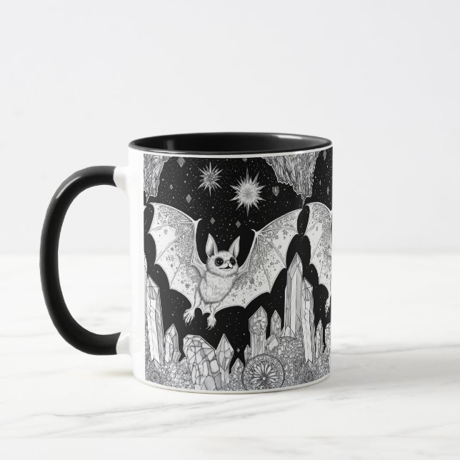 Caneca Fledermaus unter magischem Sternenhimmel (Esquerda)