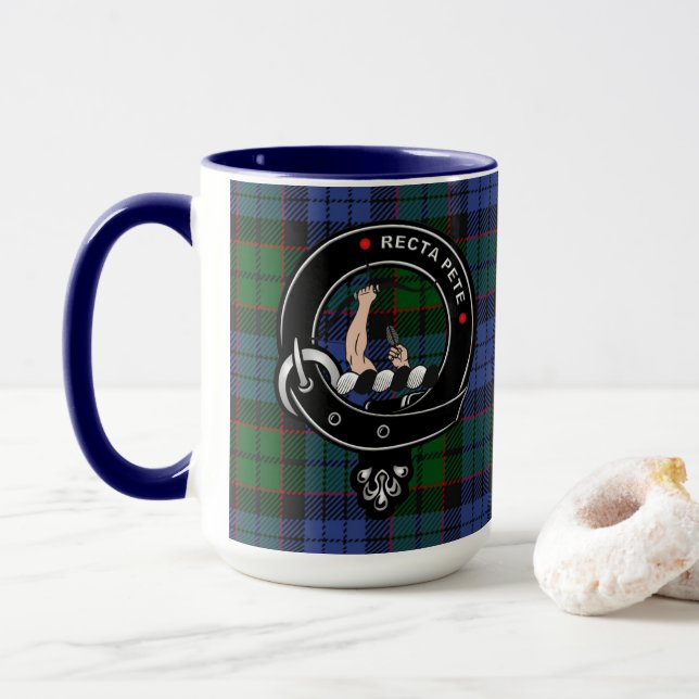 Caneca Fletcher Clan Crachá & Envolver Em Torno De Tartan (Com Donut)