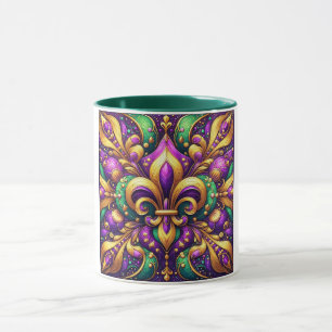 Caneca fleur de lis mardi gras