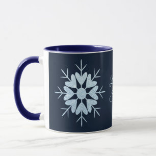 Caneca Floco de Neve Brilhante de Cristal Azul Gélido Inv