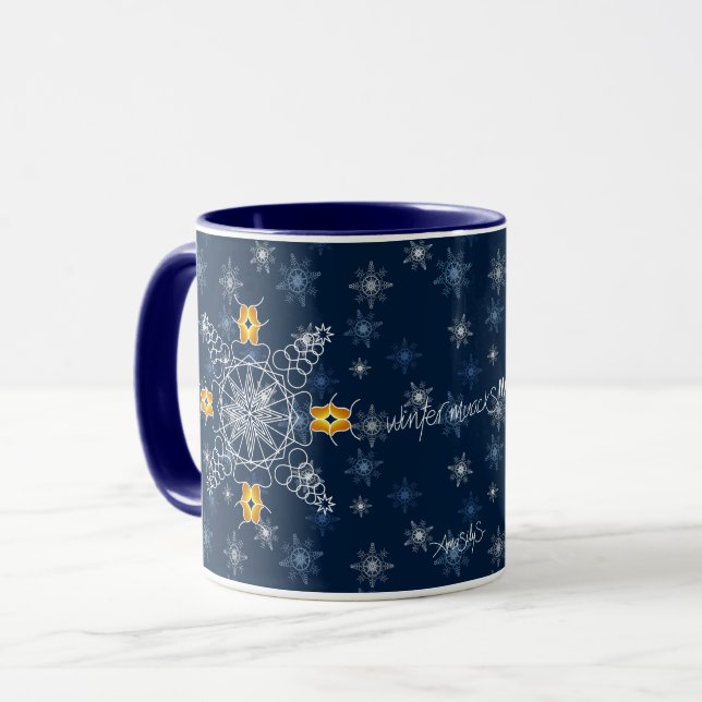 Caneca Floco de neve chic beija muack de inverno!!! (Frente Esquerda)