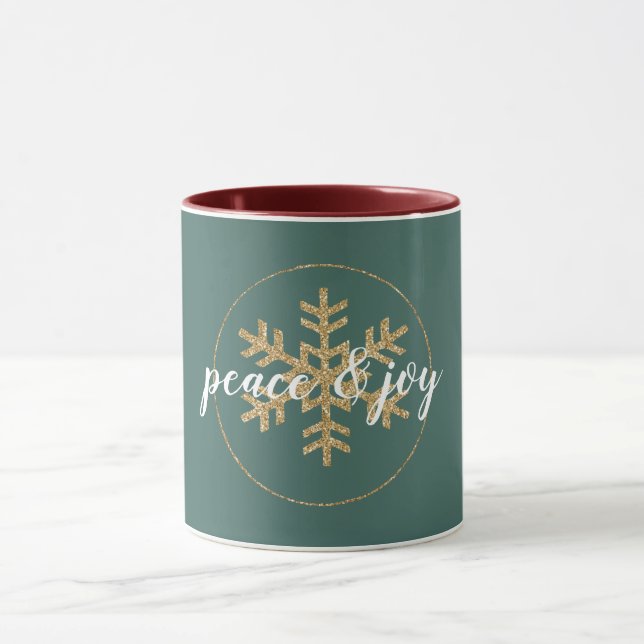 Caneca Floco de neve Dourado brilhante (Centro)