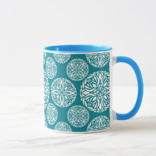 Caneca Floco de neve floral do inverno