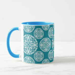 Caneca Floco de neve floral do inverno
