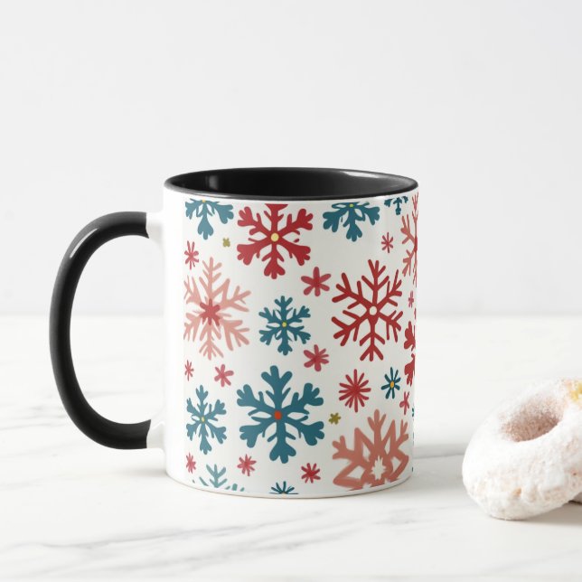 Caneca Flocos de neve (Com Donut)