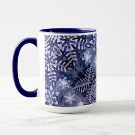 Caneca Flocos de neve azuis