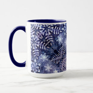 Caneca Flocos de neve azuis