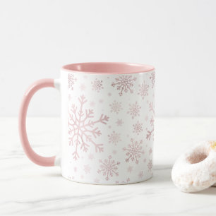 Caneca Flocos de neve Bonito e cor-de-rosa nos verões br