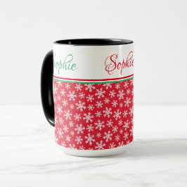 Caneca Flocos de neve brancos