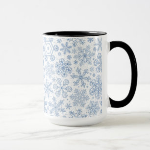 Caneca Flocos de neve de cinza esbranquiçada