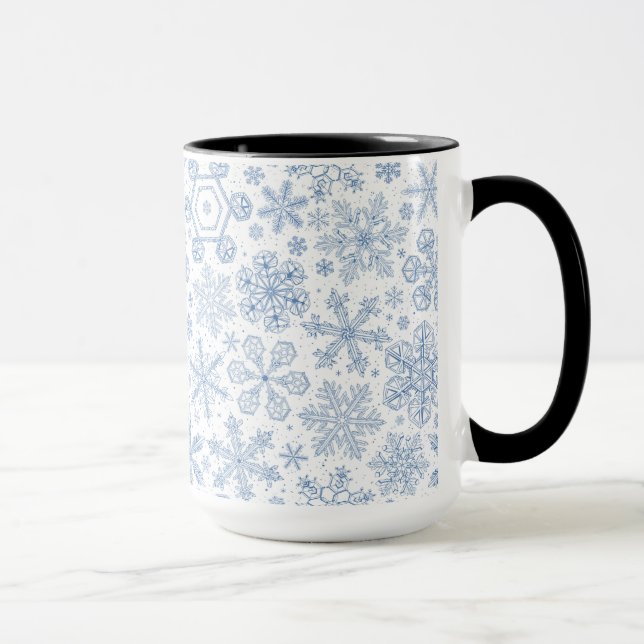 Caneca Flocos de neve de cinza esbranquiçada (Direita)