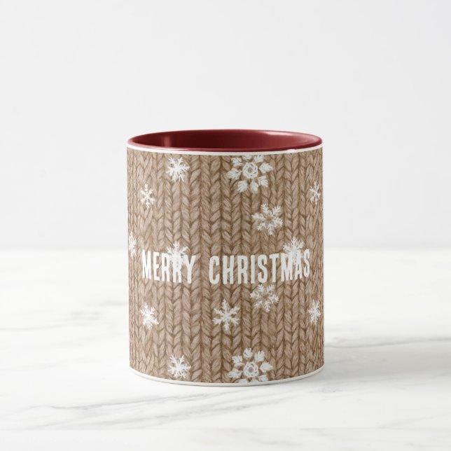 Caneca Flocos de Neve de Creme de Cacau Natal (Centro)