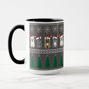 Caneca Flocos de Neve de Natal, Cachorro do Papai Noel, Á