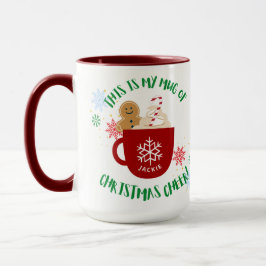 Caneca Flocos de neve e estrelas festas de natal divertid