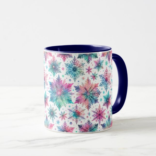 Caneca Flocos de neve espinhosos (Frente Esquerda)