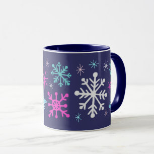 Caneca Flocos de neve retrorreflectores