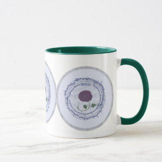 Caneca Flor adiantada do manuscrito da música