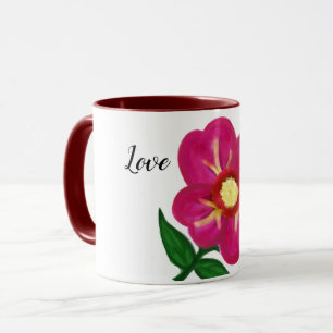 Caneca Flor Amarelo e Brilhante