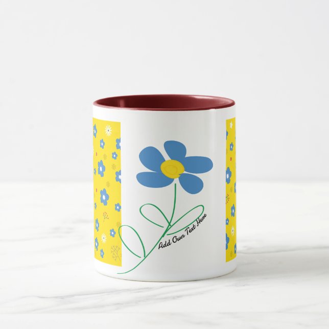 Caneca Flor Amarelo, Vermelho e Azul (Centro)