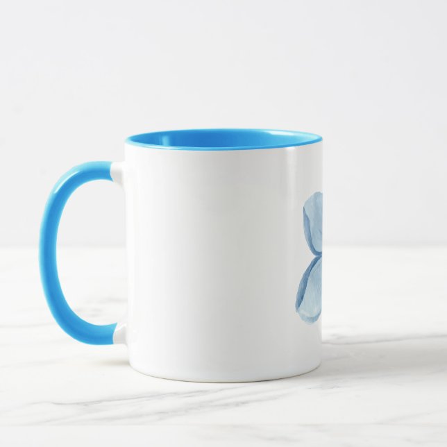 Caneca flor azul claro café (Esquerda)