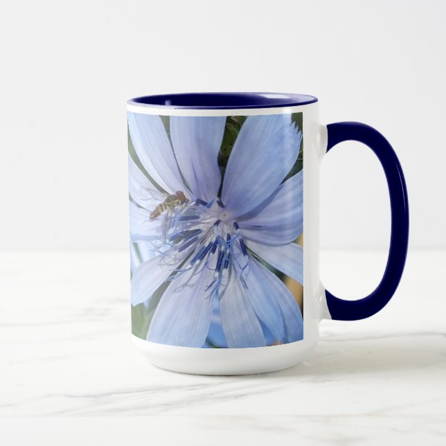 Caneca Flor Azul Radicchio N Abelhas (Direita)