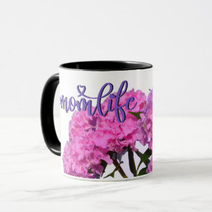Caneca Flor azul-roxo, rosa-elegante