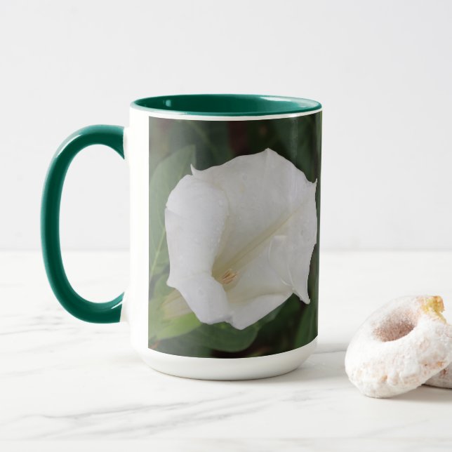 Caneca Flor Branca (Com Donut)