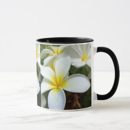 Caneca Flor branca do Plumeria de Havaí