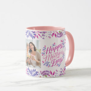 Caneca Flor brilhante de cor d'água doce de Dia de as mãe