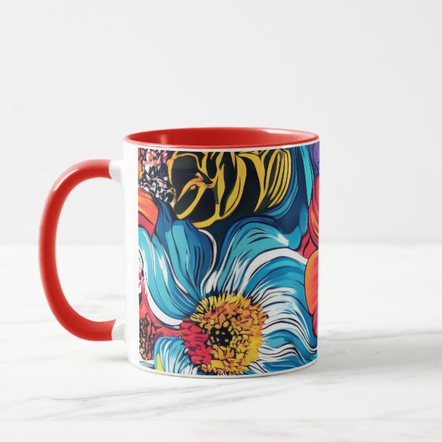 Caneca Flor Colorida (Esquerda)