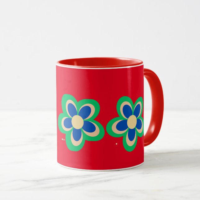 Caneca Flor Colorida (Frente Esquerda)