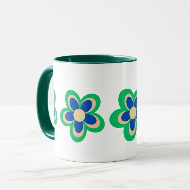 Caneca Flor Colorido (Frente Esquerda)