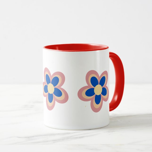 Caneca Flor Colorido (Frente Esquerda)