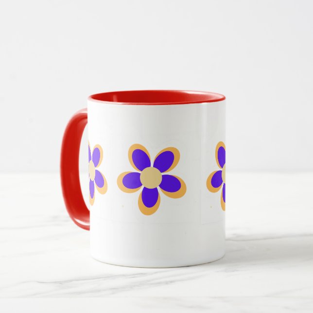 Caneca Flor Colorido (Frente Esquerda)