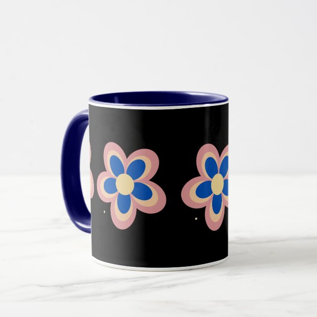 Caneca Flor Colorido (Frente Esquerda)