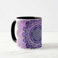 Flor da Vida - Galáxia Estilo Vintage Espaço 1