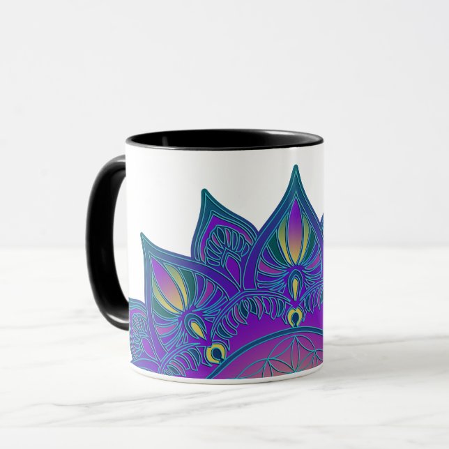 Caneca Flor Da Vida - Índia Mandala 3 (Frente Esquerda)
