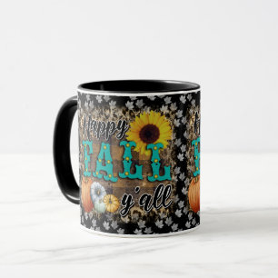 Caneca Flor de Abóbora Feliz Queda Elegante