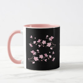 Caneca Flor de Cereja - Preto