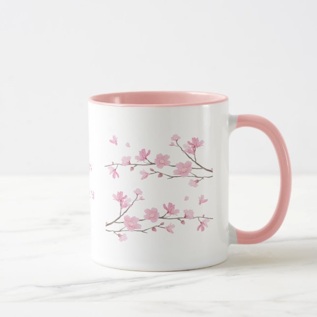Caneca Flor de Cereja - Transparente (Direita)