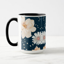 Flor de Cor Clara com Fundo de Oceano Escuro